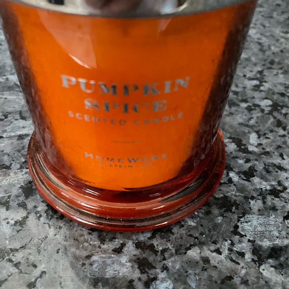 Homeworx 8oz Pumpkin Spice Scented Candle - Orange